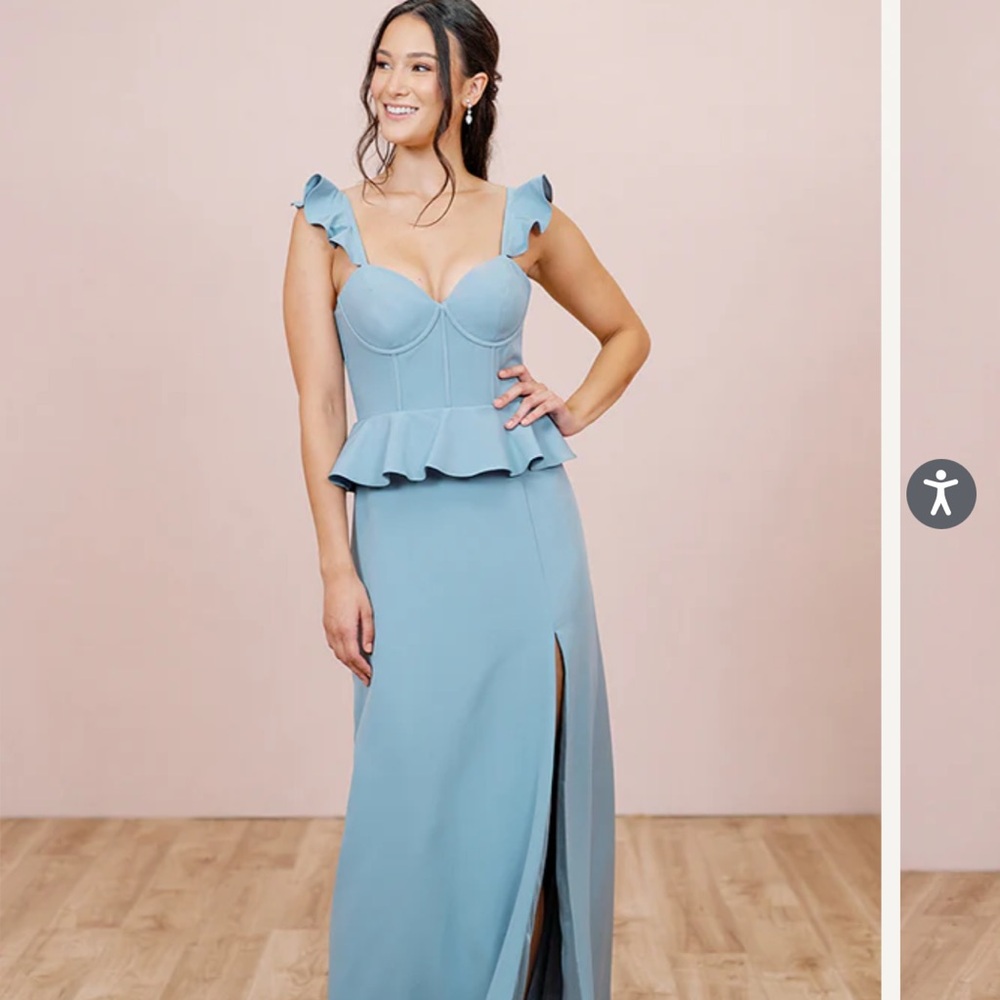 Revelry Piper Crepe Dress - French Blue